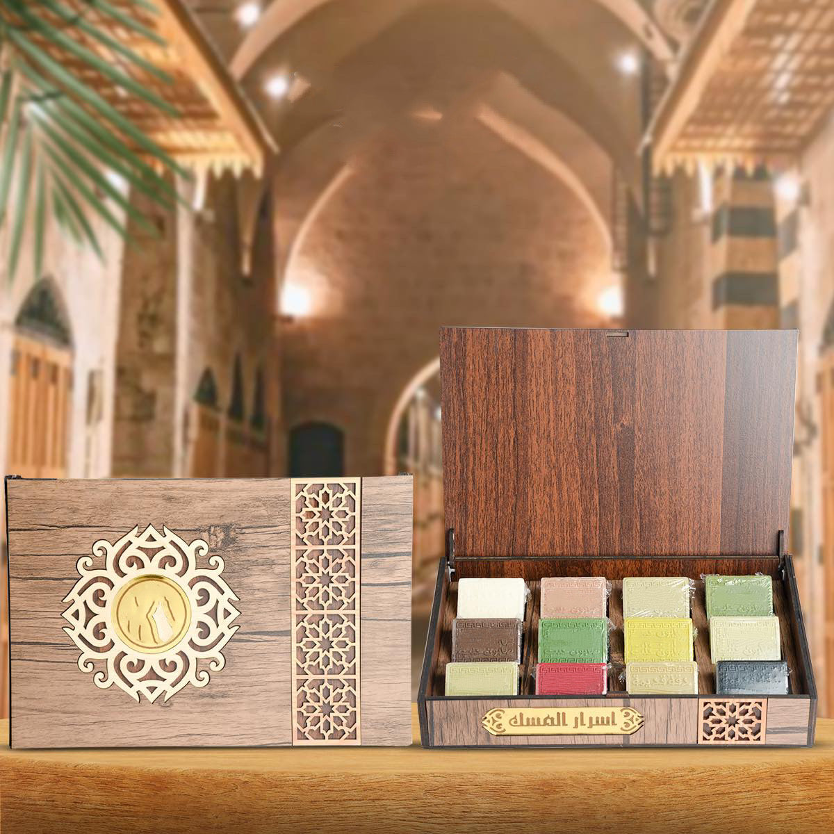 Misk Secret Verwöhnendes 12er Seifen-Set in eleganter Holzbox